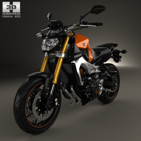 Yamaha MT-09 2014 3D Model