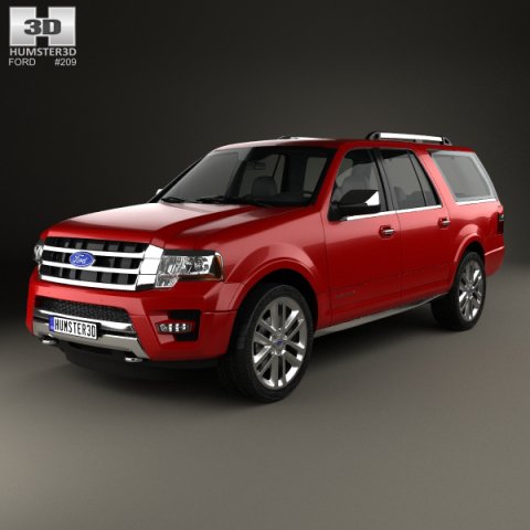 Ford Expedition EL Platinum 2015 3D Model