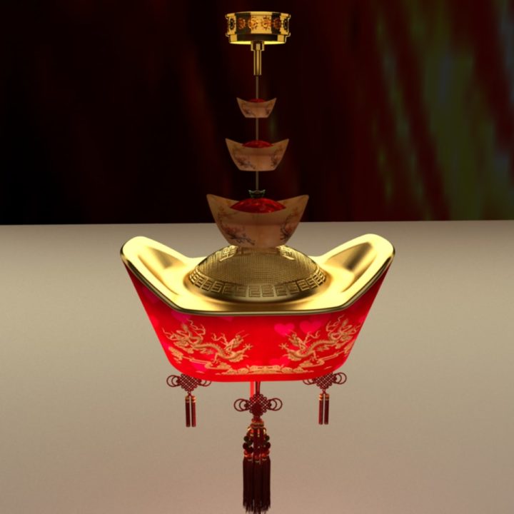 3D Chinese red lantern 3D Model