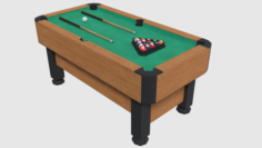 Pool Table – Game Ready 3D Model