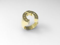 Small finger ring printable ring007 3D Model