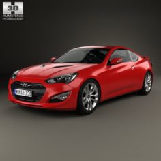 Hyundai Genesis coupe with HQ interior 2014 3D Model