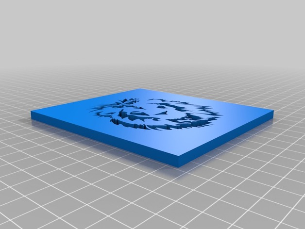 Lion_Stencil 3D Print Model