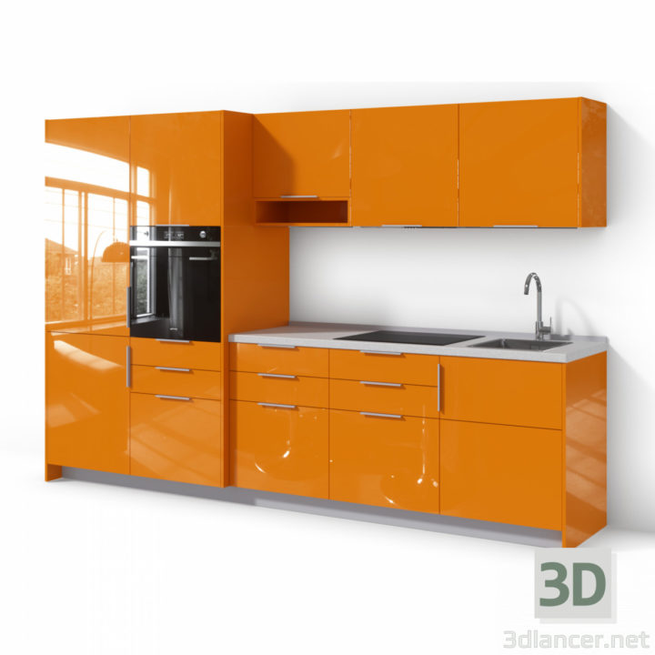 3D-Model 
Kitchen hi tech