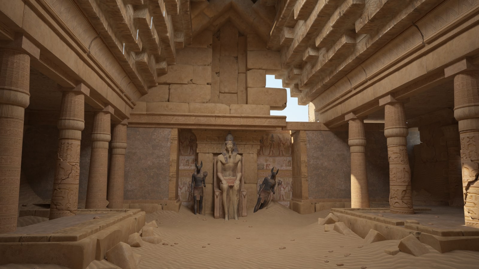 3D A 3D model of the ancient civilized desert temple