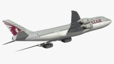 747 8 Qatar Airways 3D Model