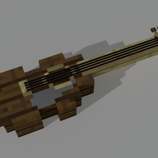 Minecraft Guitar						 Free 3D Model