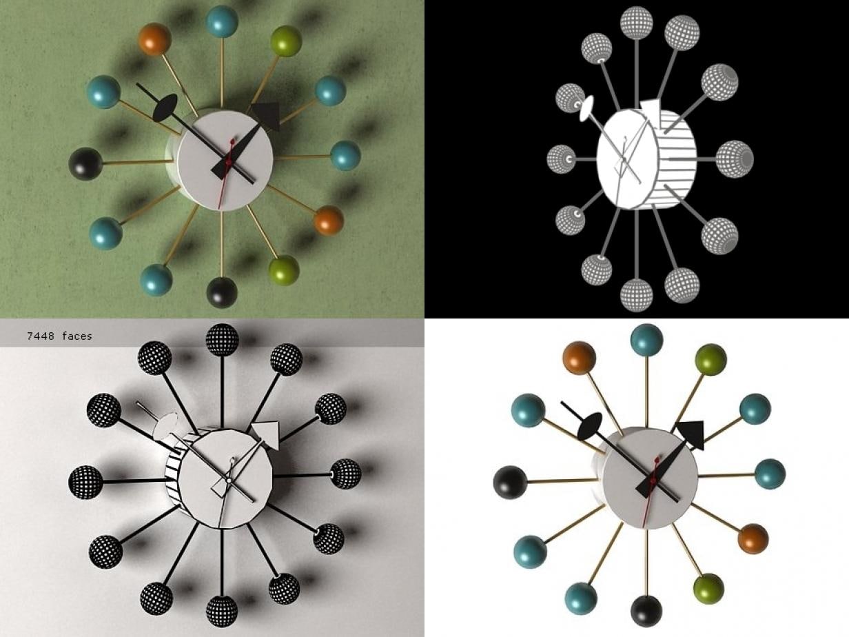 Ball Clock Free 3D Model
