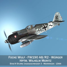 Focke Wulf – FW190 A8 – Stab IV 3D Model