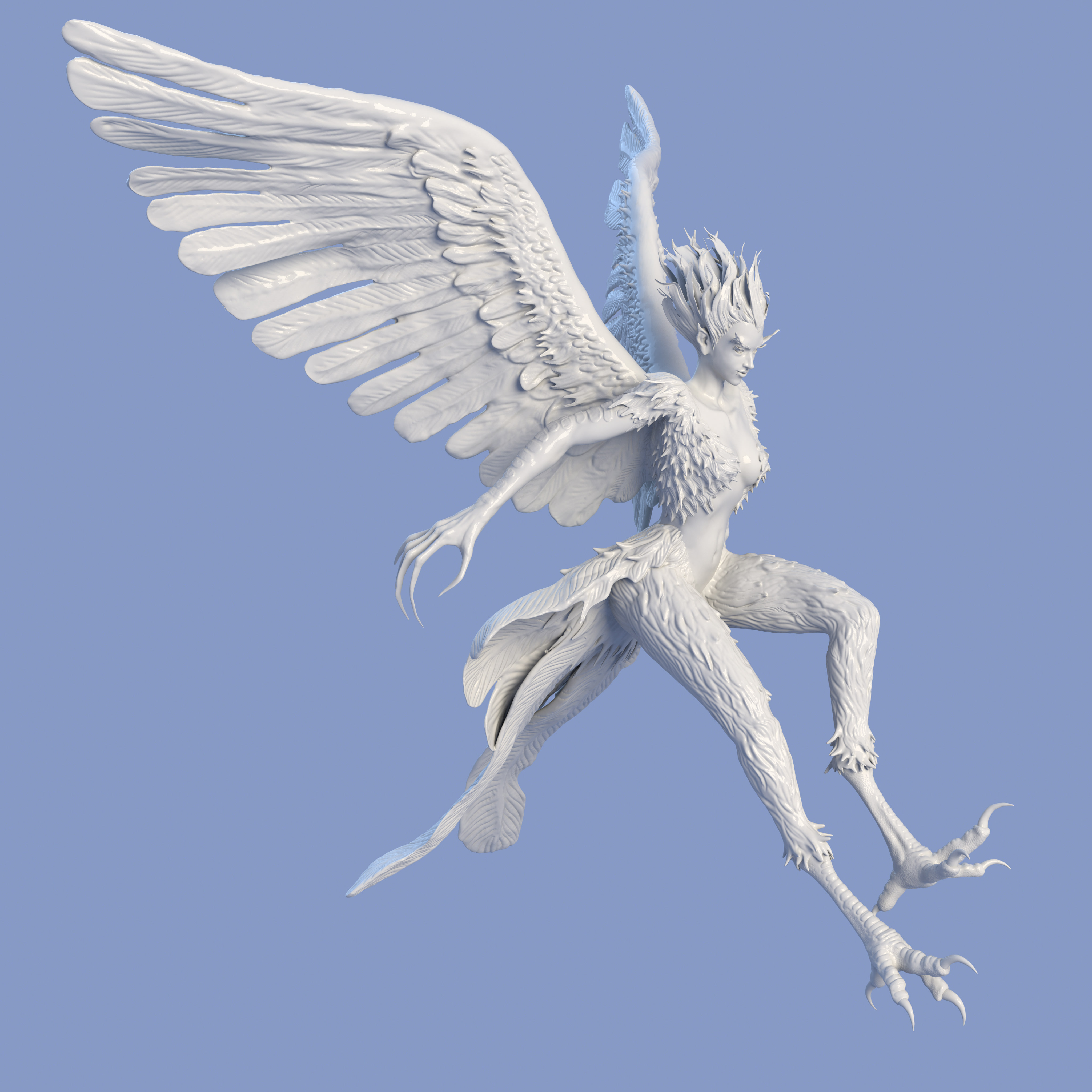 Syrenox Siren Sculpture 3D model 3D Model