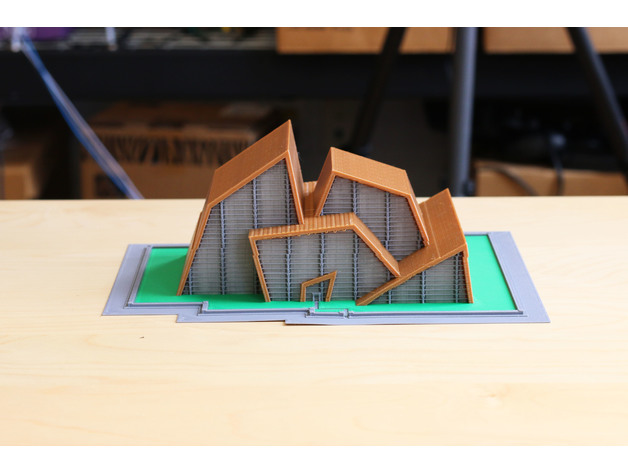 Nordic-Inspired Multi-color Architectural Model 3D Print Model