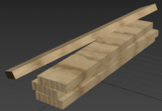 Wooden boards- 3D Model