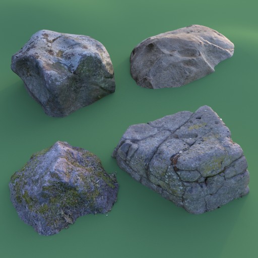Stone Pack 1 (photoscanned)						 Free 3D Model