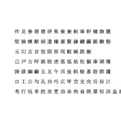 Chinese MS PMincho font set6 CG CAD data 3D Model