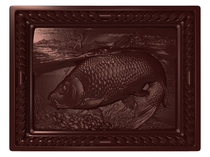 Carp Fishing bas relief for CNC 3D model 3D Model