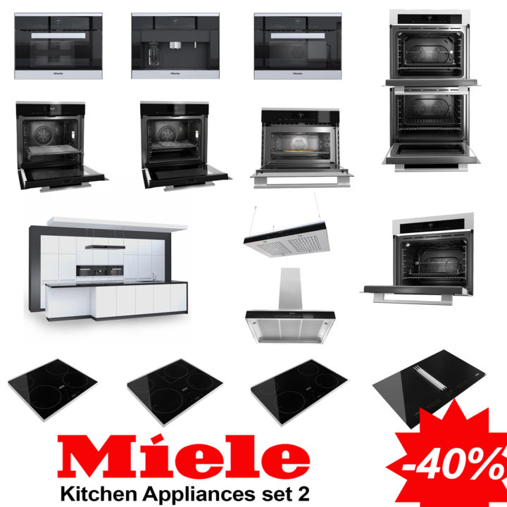 Kitchen Appliances Set – Miele Collection 2 3D Model