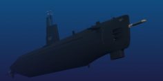 3D model USS Gudgeon SS 567 3D Model