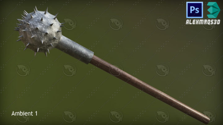 Morning Star Medieval Weapon 3D Model