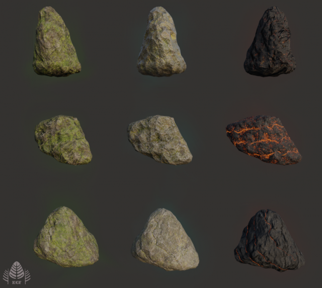 Rock pack RTS 3D Model