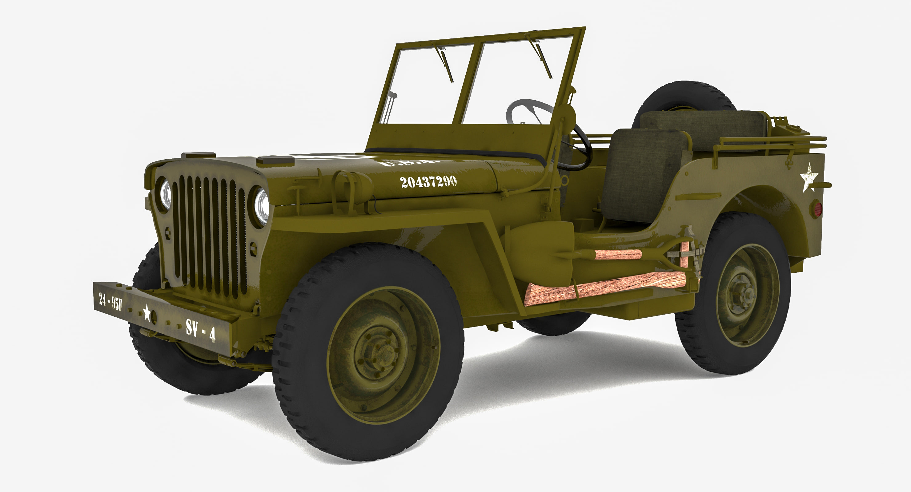 Willys Jeep Mb 3d Model - 3dhunt.co