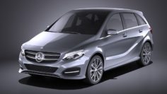 Mercedes-Benz B-Class 2016 VRAY 3D Model