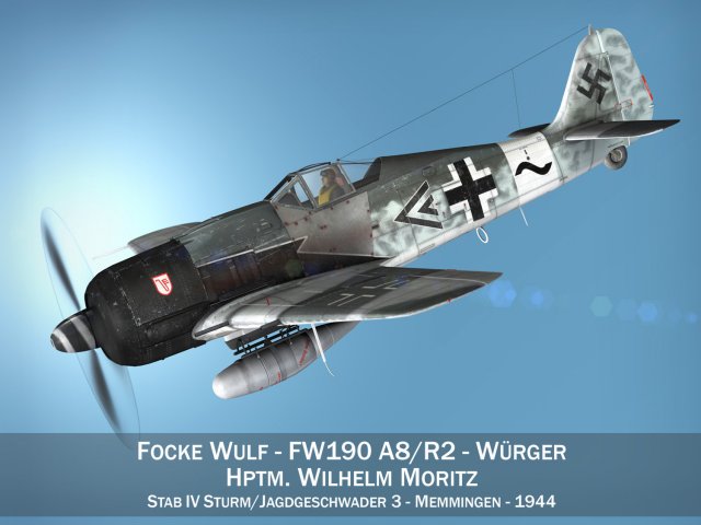 Focke Wulf – FW190 A8 – Stab IV 3D Model