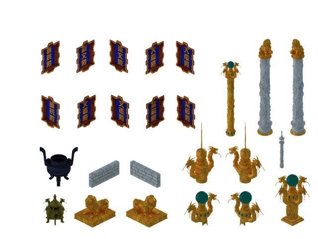 Building accessories – Palace 02 3D Model