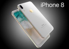 Apple iPhone 8 X Concept Leak Corner edges All Colors 3D Model