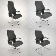6 Kind of Office Chairs 3D model 3D Model