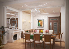 Living room salon 3D model 3D Model