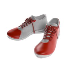 Athletic Shoes (Red) 3D model 3D Model