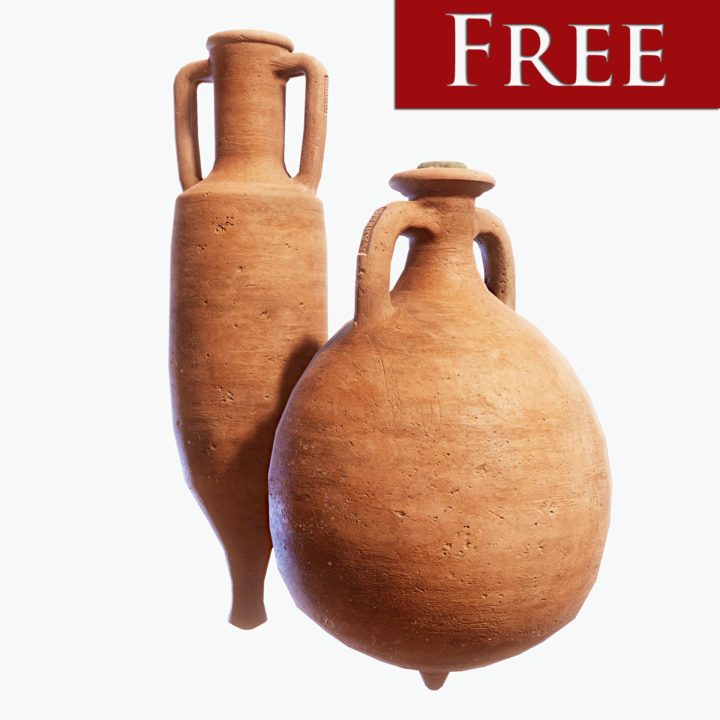 3D Roman Amphora Pack FREE model Free 3D Model