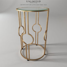 CENTURY FURNITURE CLAIRE ACCENT TABLE – GOLD 3D Model