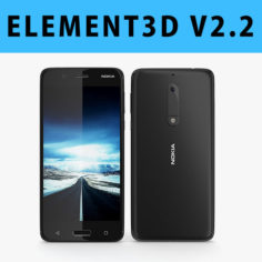 3D E3D – Nokia 5 2017 Black model 3D Model