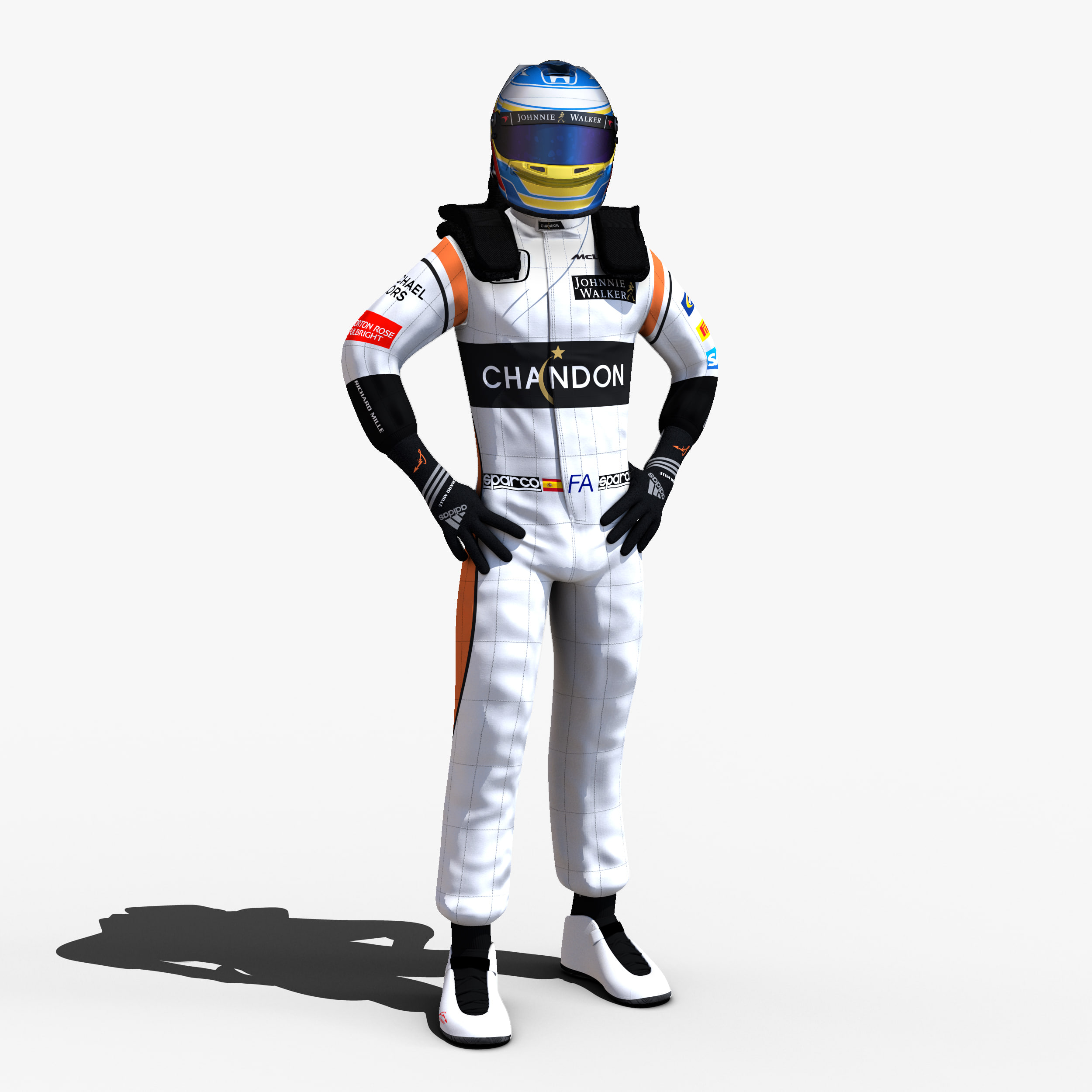 Fernando Alonso 2017 model 3D Model - 3DHunt.co