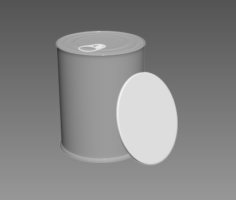 TIN CAN MODEL IRON and PLASTICS COVER 3D Model