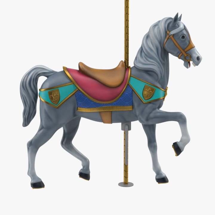 Carousel Horse v6 3D Model 3DHunt.co