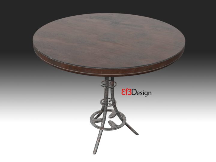Old Scratchy Table 3D Model
