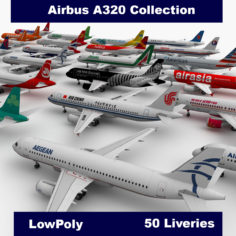 3D Airbus A320 Collection 3D Model