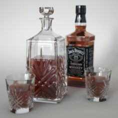 Whiskey with decanter 3D Model