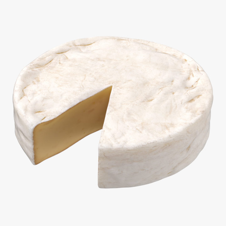 Brie Cheese Wheel Cut 3D Model