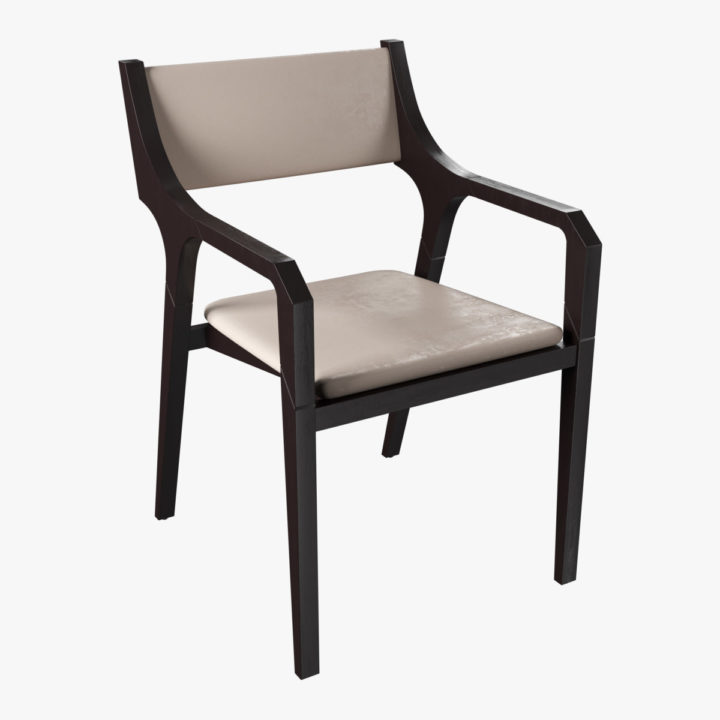 Okha Clyde Carver Dining Chair 3D model 3D Model