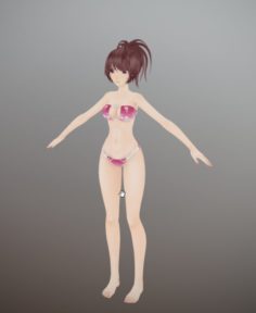Ayuzawa Female Standing Pose 3D Model
