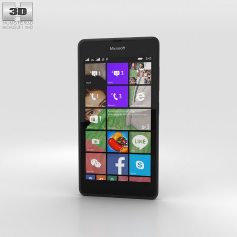 Microsoft Lumia 540 Black 3D Model