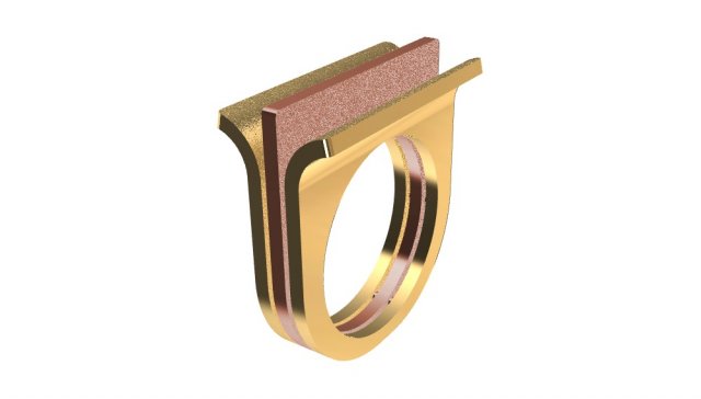 Tricolor ring 3D Model