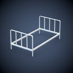 3D Minimal Steel Bed Frame 3D Model
