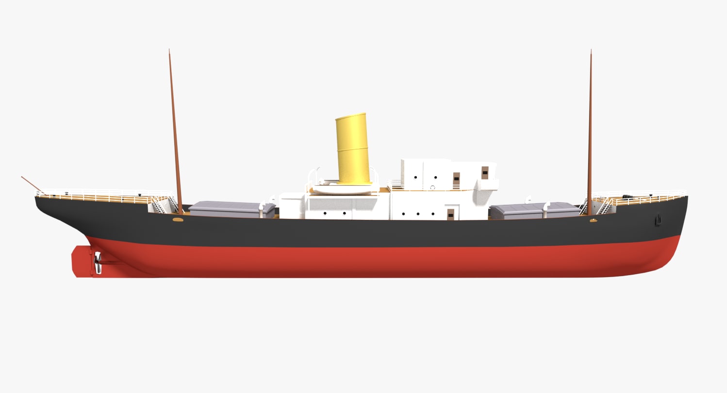 Small Ship 3D Model