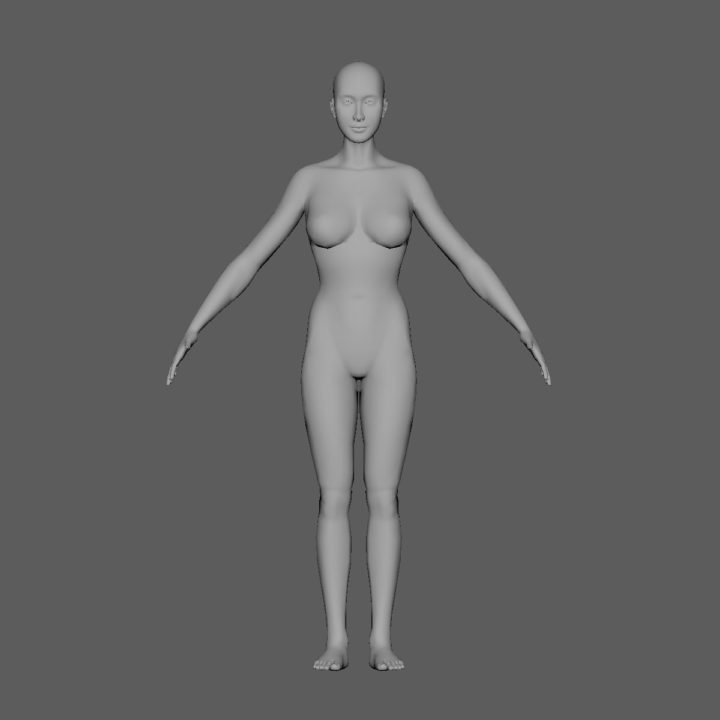 3D female basemesh 3D Model