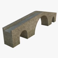 3D Stone Bridge 1 (Low Poly) 3D Model