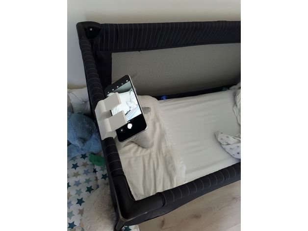 Phone dock for baby’s foldable bed 3D Print Model
